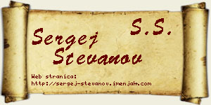 Sergej Stevanov vizit kartica